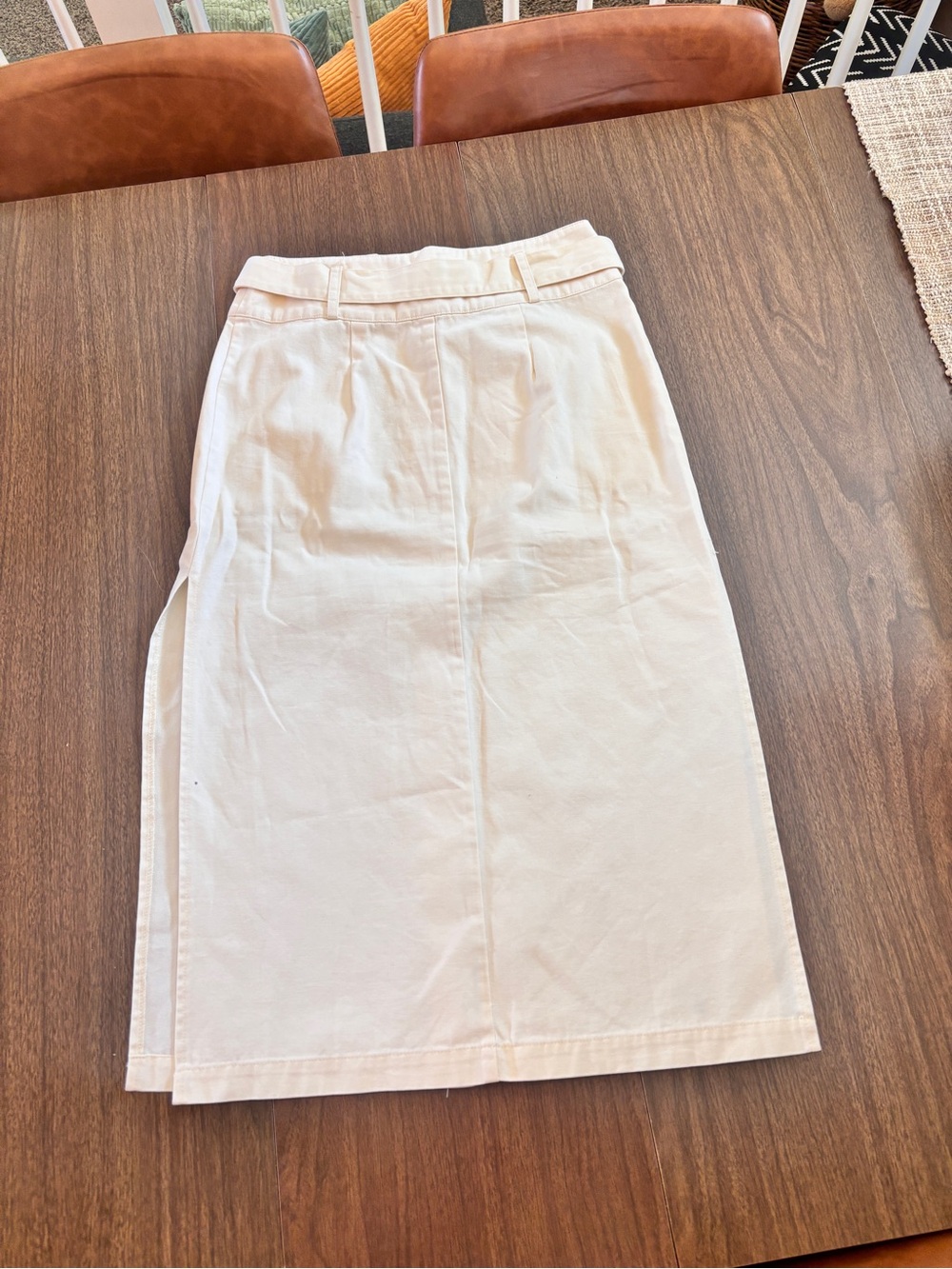 O'Neill Button-Front Midi Skirt in Light Cream - Picture 5 of 7